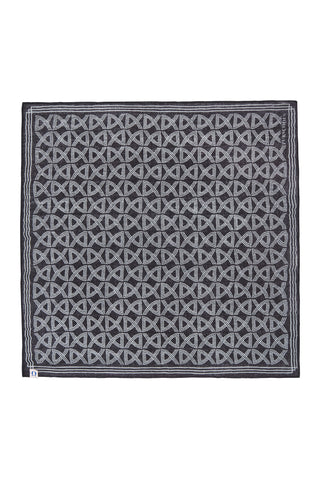 Nickituch Arabeske Black-Eistürkis – edles Halstuch & Bandana | PURSCHOEN