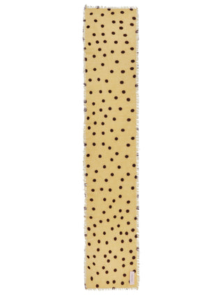 Polka Dot Kaschmirschal Stardust Yellow Cream Chocolate – gepunktet | PURSCHOEN