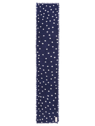 Polka Dot Kaschmirschal Stardust Night Sky White – gepunktet | PURSCHOEN