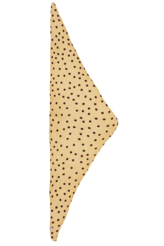 Polka Dot Kaschmir-Dreieckstuch Stardust Yellow Cream Chocolate | PURSCHOEN
