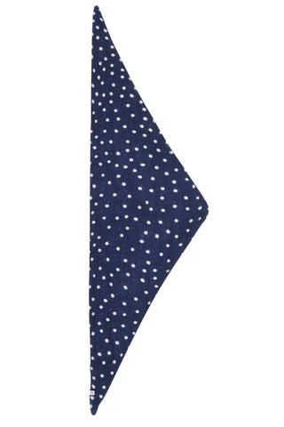 Polka Dot Kaschmir-Dreieckstuch Stardust Night Sky White | PURSCHOEN
