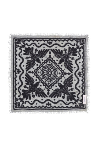 Felt-Bandana 60 x 60 Tijuana Silver Melange Black | PURSCHOEN