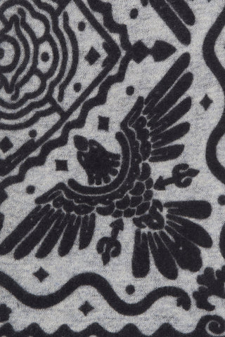 Felt-Bandana 60 x 60 Tijuana Silver Melange Black | PURSCHOEN