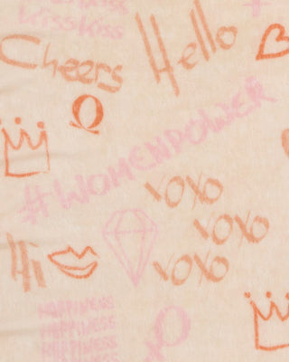 Kaschmirschal Graffiti Love Natural – bedruckt, 100 % Cashmere | PURSCHOEN