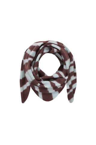 Kaschmir-Dreieckstuch Zebra Punk Brown Ice blue | PURSCHOEN