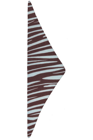 Kaschmir-Dreieckstuch Zebra Punk Brown Ice blue | PURSCHOEN