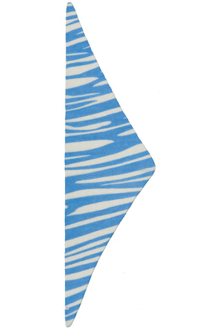 Kaschmir-Dreieckstuch Zebra Punk Vintage Blue White | PURSCHOEN